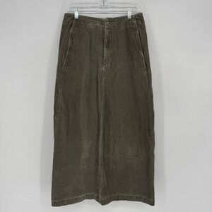 Vintage Y2K‎ Eddie Bauer Green Corduroy A-Line Maxi Skirt Women's Size 8